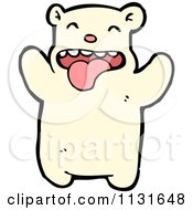 Cartoon Of A Screaming Polar Bear Royalty Free Vector Clipart