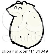 Cartoon Of A Sitting Hamster 4 Royalty Free Vector Clipart