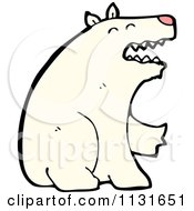 Cartoon Of A White Polar Bear 2 Royalty Free Vector Clipart