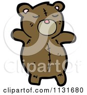 Cartoon Of A Teddy Bear Royalty Free Vector Clipart by lineartestpilot