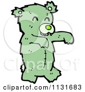 Cartoon Of A Green Teddy Bear Royalty Free Vector Clipart