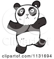 Cartoon Of A Panda 1 Royalty Free Vector Clipart by lineartestpilot
