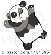 Cartoon Of A Panda 2 Royalty Free Vector Clipart by lineartestpilot