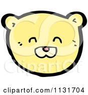Cartoon Of A Yellow Bear Face 1 Royalty Free Vector Clipart
