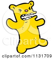 Cartoon Of A Yellow Bear 1 Royalty Free Vector Clipart