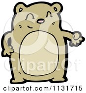 Cartoon Of A Cute Brown Bear 1 Royalty Free Vector Clipart