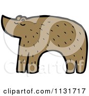 Cartoon Of A Brown Bear Royalty Free Vector Clipart