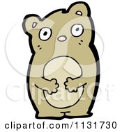 Cartoon Of A Cute Brown Bear 4 Royalty Free Vector Clipart