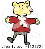 Cartoon Of A Bear In Clothes 2 Royalty Free Vector Clipart