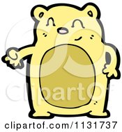 Cartoon Of A Yellow Bear 1 Royalty Free Vector Clipart