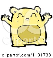 Cartoon Of A Yellow Bear 2 Royalty Free Vector Clipart