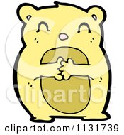 Cartoon Of A Yellow Bear 3 Royalty Free Vector Clipart