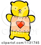 Cartoon Of A Yellow Bear Royalty Free Vector Clipart