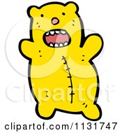 Cartoon Of A Yellow Bear Royalty Free Vector Clipart