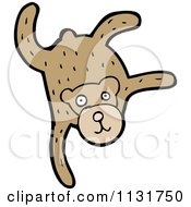 Cartoon Of A Bear Doing A Hand Stand Royalty Free Vector Clipart