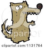 Cartoon Of A Happy Wolf 1 Royalty Free Vector Clipart