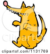 Cartoon Of A Wolf Dog 1 Royalty Free Vector Clipart