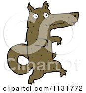 Cartoon Of A Wolf Dog 2 Royalty Free Vector Clipart