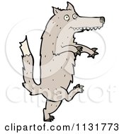 Cartoon Of A Wolf Dog 3 Royalty Free Vector Clipart