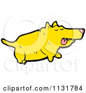 Cartoon Of A Fat Yellow Royalty Free Vector Clipart
