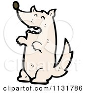 Cartoon Of A White Wolf Dog Royalty Free Vector Clipart