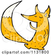 Cartoon Of A Wild Fox Royalty Free Vector Clipart