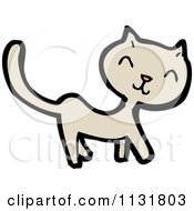 Cartoon Of A Kitty Cat Royalty Free Vector Clipart by lineartestpilot