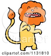 Cartoon Of A Wild Male Lion 6 Royalty Free Vector Clipart