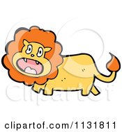Cartoon Of A Wild Male Lion 7 Royalty Free Vector Clipart