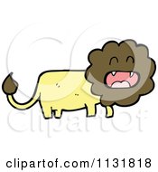 Cartoon Of A Wild Male Lion 4 Royalty Free Vector Clipart