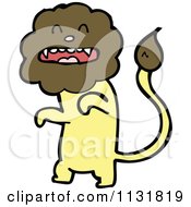 Cartoon Of A Wild Male Lion 1 Royalty Free Vector Clipart
