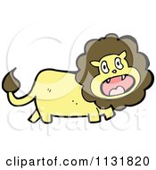 Cartoon Of A Wild Male Lion 2 Royalty Free Vector Clipart