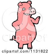 Cartoon Of A Pink Piggy 4 Royalty Free Vector Clipart