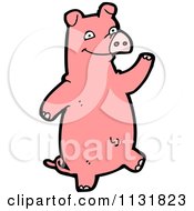 Cartoon Of A Pink Piggy 5 Royalty Free Vector Clipart