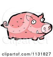 Poster, Art Print Of Pink Farm Pig 2