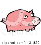 Poster, Art Print Of Pink Farm Pig 1