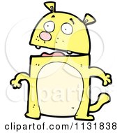 Cartoon Of A Yellow Dog Royalty Free Vector Clipart