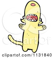 Cartoon Of A Yellow Dog Royalty Free Vector Clipart