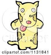 Cartoon Of A Dirty Yellow Dog Royalty Free Vector Clipart