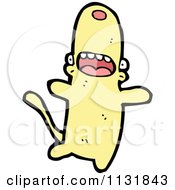 Cartoon Of A Yellow Dog Royalty Free Vector Clipart