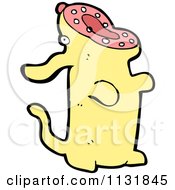 Cartoon Of A Yellow Dog Royalty Free Vector Clipart