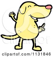 Cartoon Of A Yellow Dog Royalty Free Vector Clipart