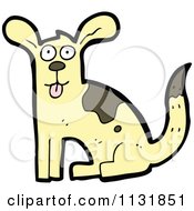 Cartoon Of A Yellow Dog 6 Royalty Free Vector Clipart