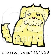 Cartoon Of A Yellow Dog 7 Royalty Free Vector Clipart