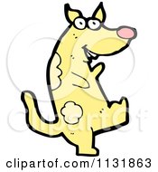 Cartoon Of A Yellow Dog 3 Royalty Free Vector Clipart