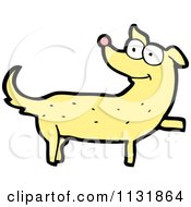 Cartoon Of A Yellow Dog 4 Royalty Free Vector Clipart