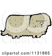 Cartoon Of A Brown Dog 1 Royalty Free Vector Clipart