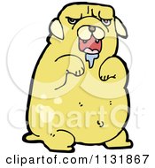 Cartoon Of A Yellow Dog 5 Royalty Free Vector Clipart