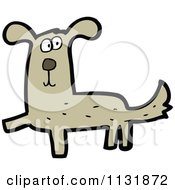 Cartoon Of A Brown Dog 7 Royalty Free Vector Clipart