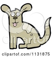 Cartoon Of A Brown Dog 4 Royalty Free Vector Clipart